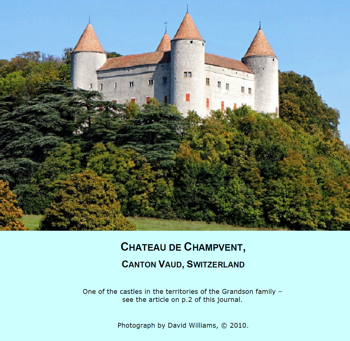 Château de Champvent cover online