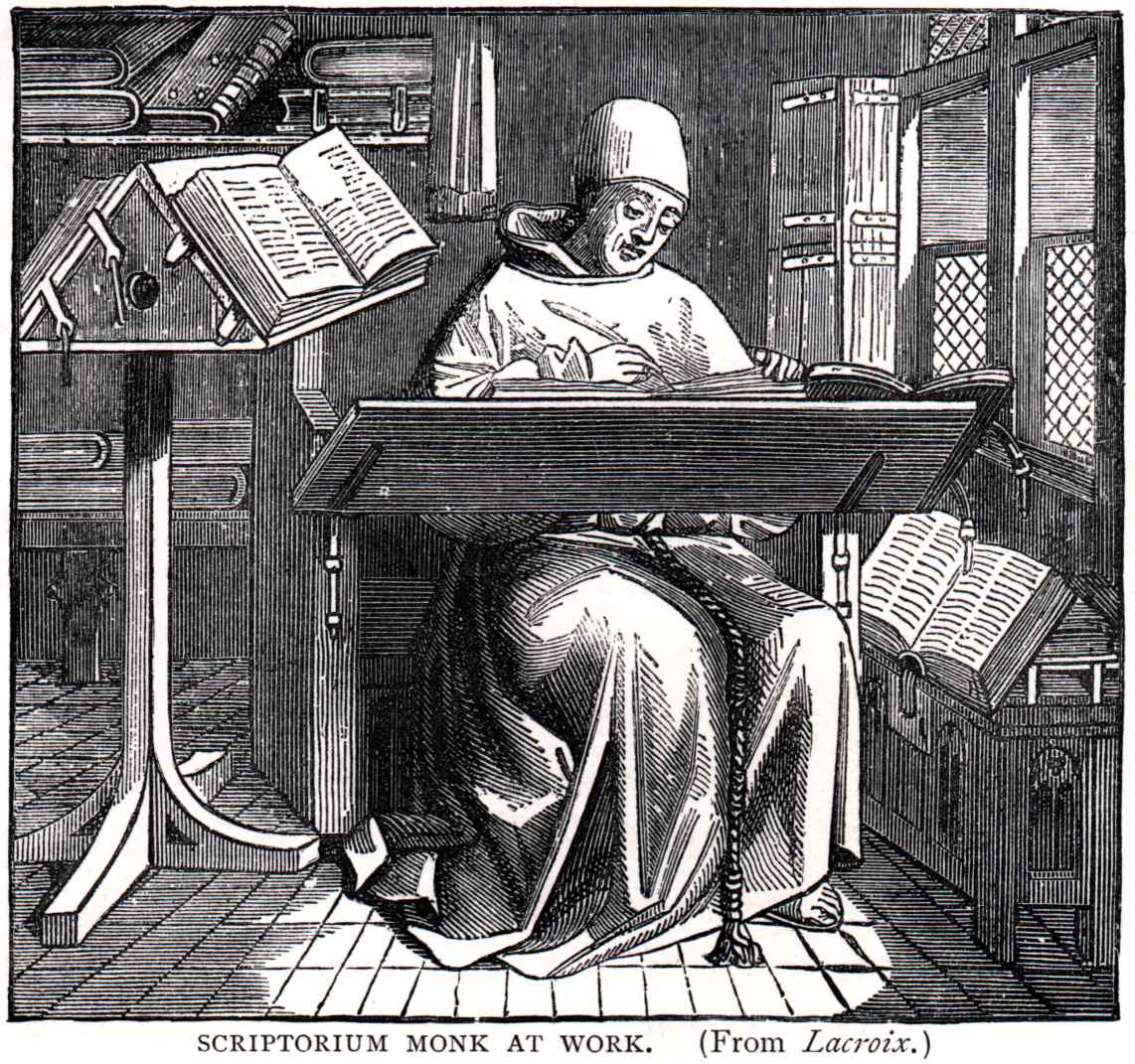monk working in scriptorium 8257